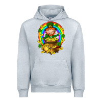 Heather Grey Dwarf Cauldron St. Patricks Urban Hoodie - BundleAndBundleShop