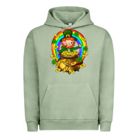 Pigment Oil Green Dwarf Cauldron St. Patricks Urban Hoodie - BundleAndBundleShop