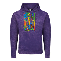 Cloud Purple autism american flag Vintage Hoodie - MaliasSmallBusiness