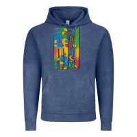 Vintage Denim autism american flag Vintage Hoodie - MaliasSmallBusiness