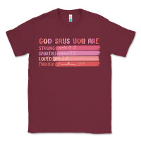 Burgundy god says you are Classic Tee - MaliasSmallBusiness