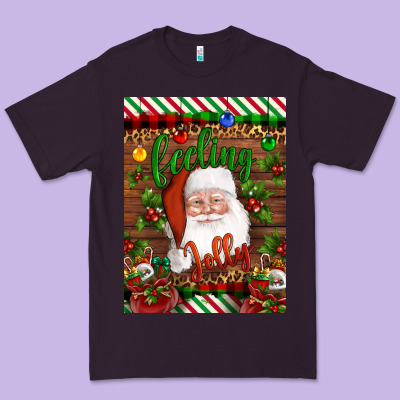 Christmas Feeling Jolly Santa Premium Tee Designed By Artiststas