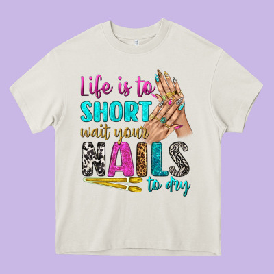 Life Is To Short Wait Your Nails To Dry Bbs Heavy Core Tee Designed By Bundleandbundleshop