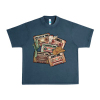Midnight Navy 90s country cassette tapes Urban Heavy Tee - MaliasSmallBusiness