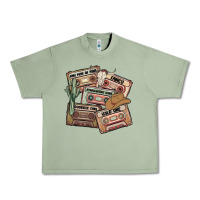 Oil Green 90s country cassette tapes Urban Heavy Tee - MaliasSmallBusiness