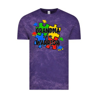 Cloud Purple grandma of a warrior Vintage Tee - JahusDesignShop