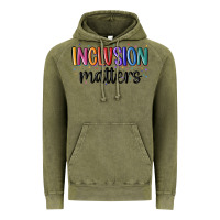 Vintage Olive ınclusion matters Vintage Hoodie - MaliasSmallBusiness