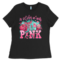 Black in october we wear pink Ladies Tee - AdoDesignShop