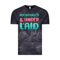 Cloud Black overworked underlaid Vintage Tee - MaliasSmallBusiness