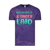 Cloud Purple overworked underlaid Vintage Tee - MaliasSmallBusiness