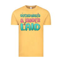 Vintage Mustard overworked underlaid Vintage Tee - MaliasSmallBusiness