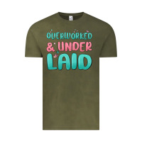 Vintage Olive overworked underlaid Vintage Tee - MaliasSmallBusiness