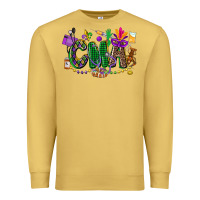 Antique Gold cma mardi gras cowgirl Premium Sweatshirt - CowGirlArtShop