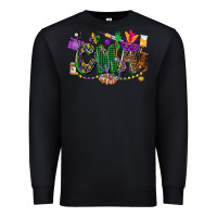 Black cma mardi gras cowgirl Premium Sweatshirt - CowGirlArtShop