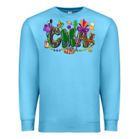 Ocean Blue cma mardi gras cowgirl Premium Sweatshirt - CowGirlArtShop