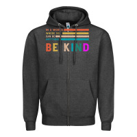 Charcoal Heather Be Kind Zipper Hoodie - Bettercallsaul
