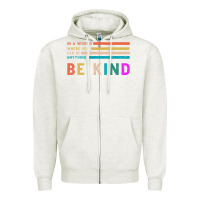 Oatmeal Heather Be Kind Zipper Hoodie - Bettercallsaul