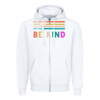 White Be Kind Zipper Hoodie - Bettercallsaul