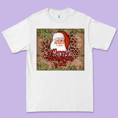 Santa Merry Christmas Y'all Premium Tee Designed By Adodesignshop
