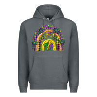Rock mardi gras rainbow and fleur de lis Premium Hoodie - CowGirlArtShop