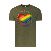 Vintage Olive love is love Vintage Tee - MaliasSmallBusiness