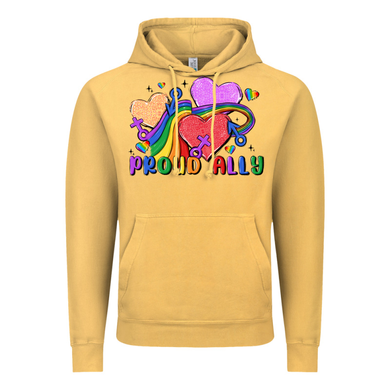 Proud Ally Vintage Hoodie by MaliasSmallBusiness | Teevron