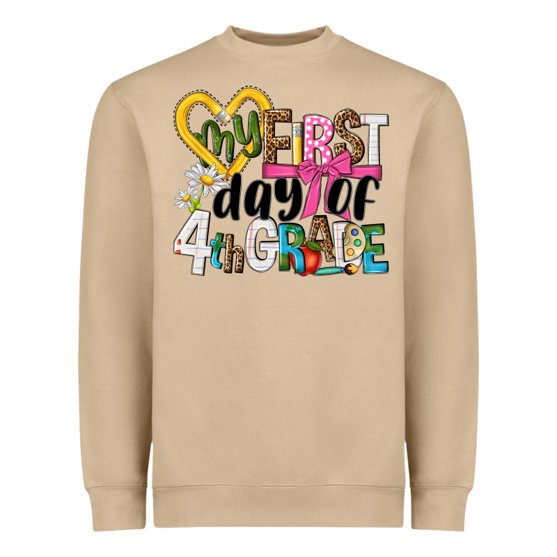My First Day Of 4th Grade Heavyweight Sweatshirt by NancyCooperArtShop | Teevron