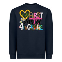 Navy my first day of 4th grade Heavyweight Sweatshirt - NancyCooperArtShop