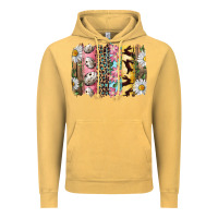 Vintage Mustard Easter Brushstroke With Quail Eggs Daisy And Bunny Vintage Hoodie - RanaPortraitStore