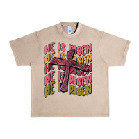 French Oak he is risen Urban Heavy Tee - MaliasSmallBusiness