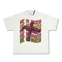 Pistachio he is risen Urban Heavy Tee - MaliasSmallBusiness