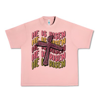 Salmon he is risen Urban Heavy Tee - MaliasSmallBusiness