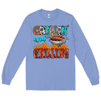 Colony Blue chillin and grilling Long Sleeve Tee - MaliasSmallBusiness