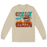 Mushroom chillin and grilling Long Sleeve Tee - MaliasSmallBusiness