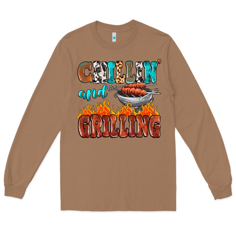 Chillin And Grilling Long Sleeve Tee by MaliasSmallBusiness | Teevron