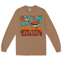 Toasted Coconut chillin and grilling Long Sleeve Tee - MaliasSmallBusiness