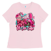 Bubblegum Pink cheer for the cure Ladies Tee - AdoDesignShop
