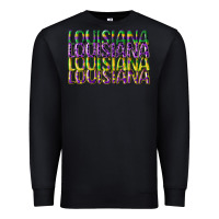 Black louisiana mardi gras Premium Sweatshirt - CowGirlArtShop