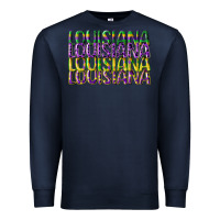 Navy louisiana mardi gras Premium Sweatshirt - CowGirlArtShop
