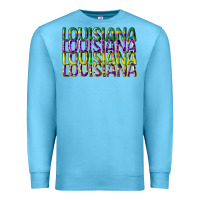 Ocean Blue louisiana mardi gras Premium Sweatshirt - CowGirlArtShop