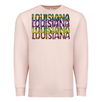 Pale Pink louisiana mardi gras Premium Sweatshirt - CowGirlArtShop