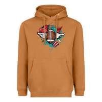 Meerkat Football ball leopard glitter Heavyweight Hoodie - HowdyJamesFarm