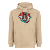 Mushroom Football ball leopard glitter Heavyweight Hoodie - HowdyJamesFarm