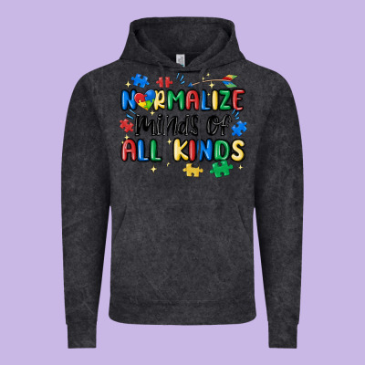 Normalize Minds Of All Kinds Vintage Hoodie Designed By Maliassmallbusiness