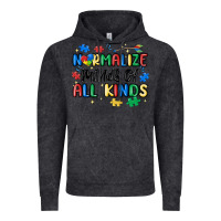 Vintage Black normalize minds of all kinds Vintage Hoodie - MaliasSmallBusiness