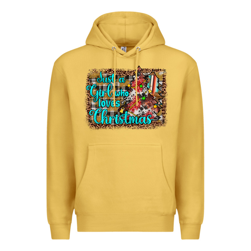 Just A Girl Who Loves Christmas Premium Hoodie by JahusDesignShop | Teevron