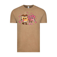 Vintage Coffee valentines  day conchas and cafecito Vintage Tee - MaliasSmallBusiness