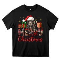 Black merry christmas pitbull Heavy Core Tee - JahusDesignShop