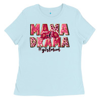 Baby Blue mama of drama girl mom Ladies Tee - JahusDesignShop