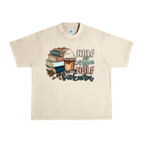 Sandshell half coffee half bookworm Urban Heavy Tee - MaliasSmallBusiness